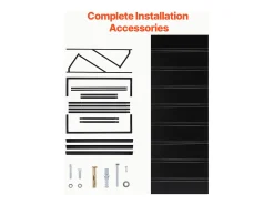 Cobertura para Porta SucceBuy de Entrada, 264x91 cm, Cobertura para Porta Exterior em Metal, Estrutura em Aço, para Portas de Entrada, Janelas de Varanda, Varandas