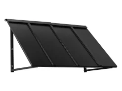 Cobertura para Porta SucceBuy de Entrada, 112,5x61 cm, Cobertura para Porta Exterior em Metal, Estrutura em Aço, Abrigo contra a Chuva, para Portas de Entrada