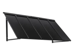 Cobertura para Porta SucceBuy de Entrada, 143 x 61 cm Toldo para Porta Exterior em Metal, Estrutura em Aço, Abrigo contra a Chuva, para Portas de Entrada, Varandas