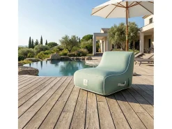 Coco Lounge Cadeirão de jardim insuflável RIVIERA ambiente Soge verde água