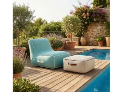 Coco Lounge Cadeirão de jardim insuflável RIVIERA ambiente Soge verde água