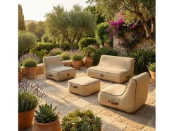 Coco Lounge Conjunto de jardim insuflável Boho cor juta