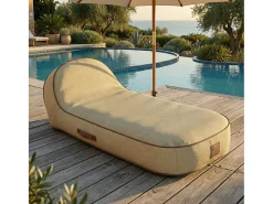 Coco Lounge Espreguiçadeira insuflável PALMA ambiente Boho cor juta