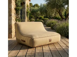 Coco Lounge Sofá de jardim insuflável ALIZÉ ambiente Boho cor juta