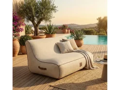 Coco Lounge Sofá de jardim insuflável ALIZÉ ambiente Aloha branco cru