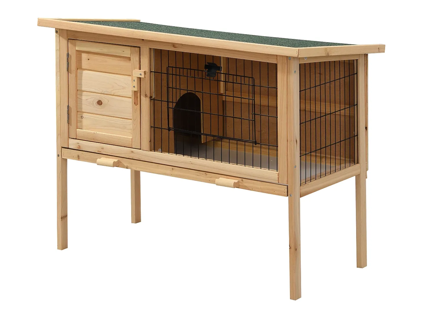 Coelheira em madeira com pés para coelhos e roedores C. 91 x L. 45 x A. 70 cm - LAPIUS