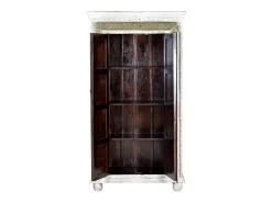 Coffret en manguier branco vieilli craquelé