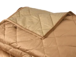 Colcha de veludo acolchoada - 225 x 220 cm - Caramelo - PRILIO