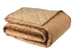 Colcha de veludo acolchoada - 225 x 220 cm - Caramelo - PRILIO