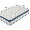 Colchões 90 x 190 cm, altura 22 cm, colchão com molas em sacos, dureza média H3, colchão com molas e espuma de memória de forma em gel