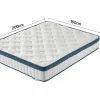 Colchões 160 x 200 cm, altura 22 cm, colchão com molas em sacos, dureza média H3, colchão com molas e espuma de memória de forma em gel