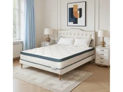 Colchões 140 x 190 cm, altura 22 cm, colchão com molas em sacos, dureza média H3, colchão com molas e espuma de memória de forma em gel
