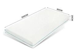 Colchões de 90x200 cm, Espessura de 20 cm, Colchão de Espuma de Memória de Forma, 7 Zonas H3 com Dureza Média, Reversível com Duas Faces Utilizáveis
