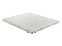 ColchõesSlats - Memory Foam Topper - 10 cm de altura - Capa removível de aloe vera 150x190