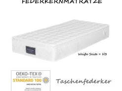 Colchão 90 x 200 cm com molas ensacadas de 7 zonas e espuma de alta resiliência, 25 cm de espessura - Merax