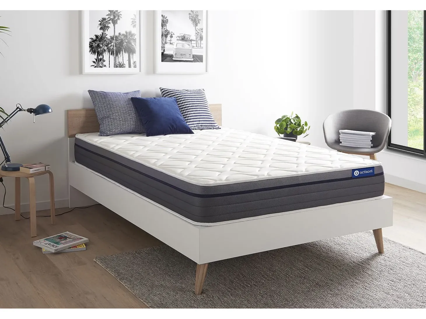 Colchão ACTISOM Actilatex Zen (150x195 cm - Espuma Viscoelástica- Altura: 26 cm)