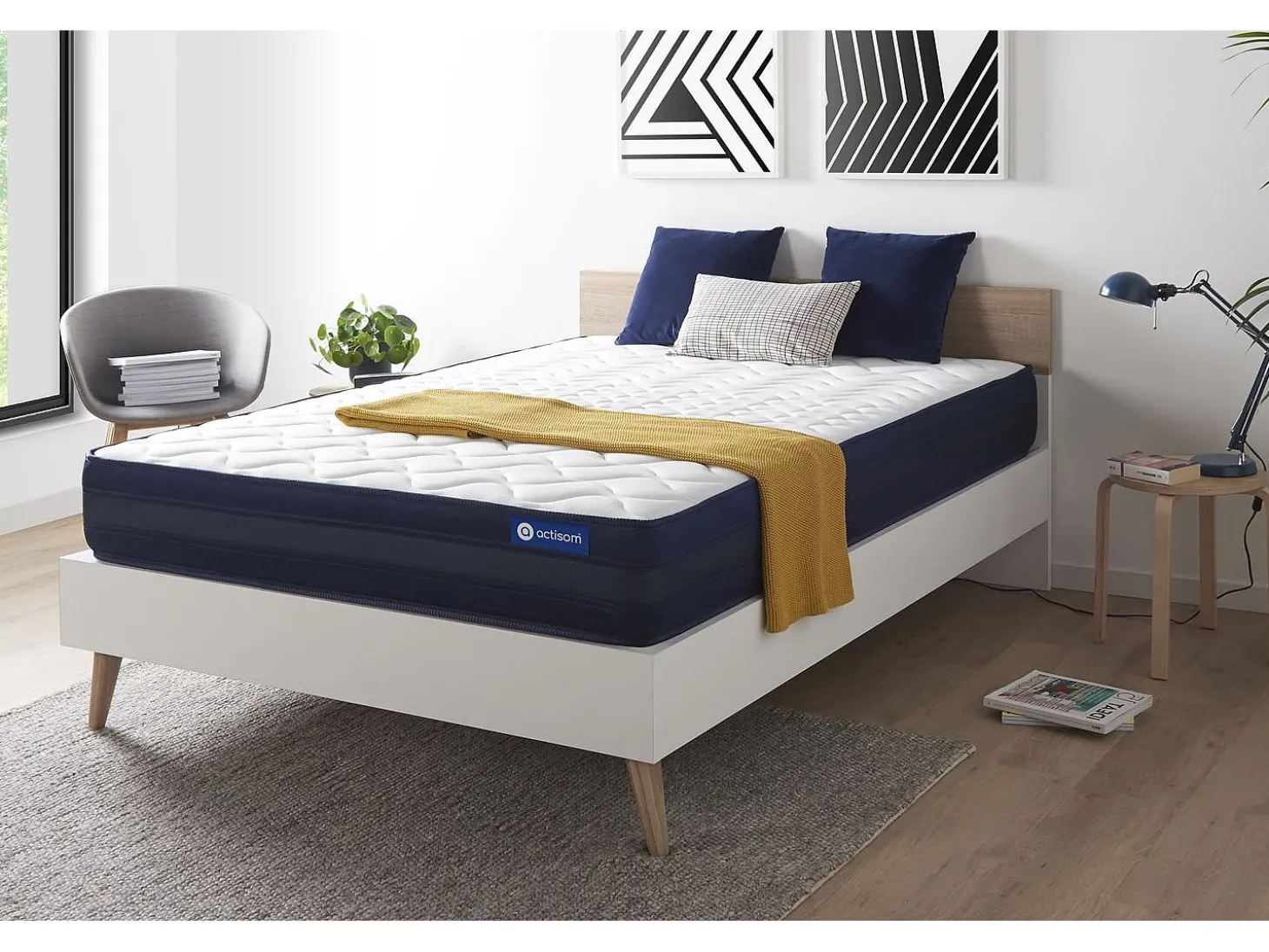 Colchão ACTISOM Actilatex Tech (150x190 cm - Espuma Viscoelástica- Altura: 24 cm)