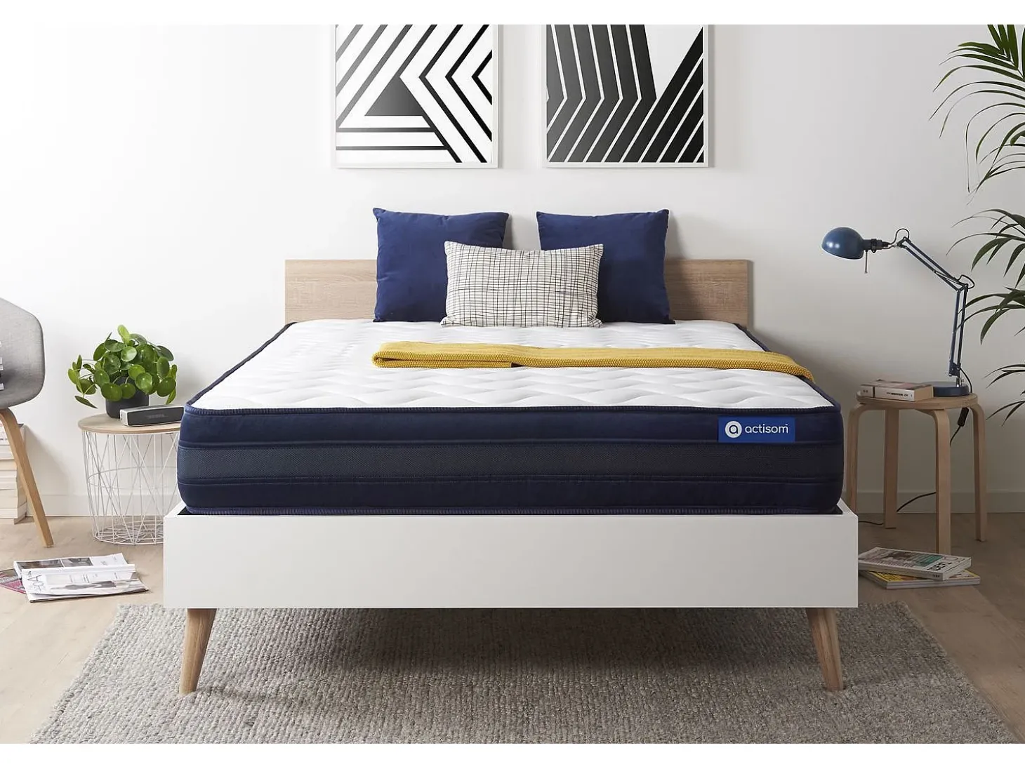 Colchão ACTISOM Actilatex Tech (150x190 cm - Espuma Viscoelástica- Altura: 24 cm)
