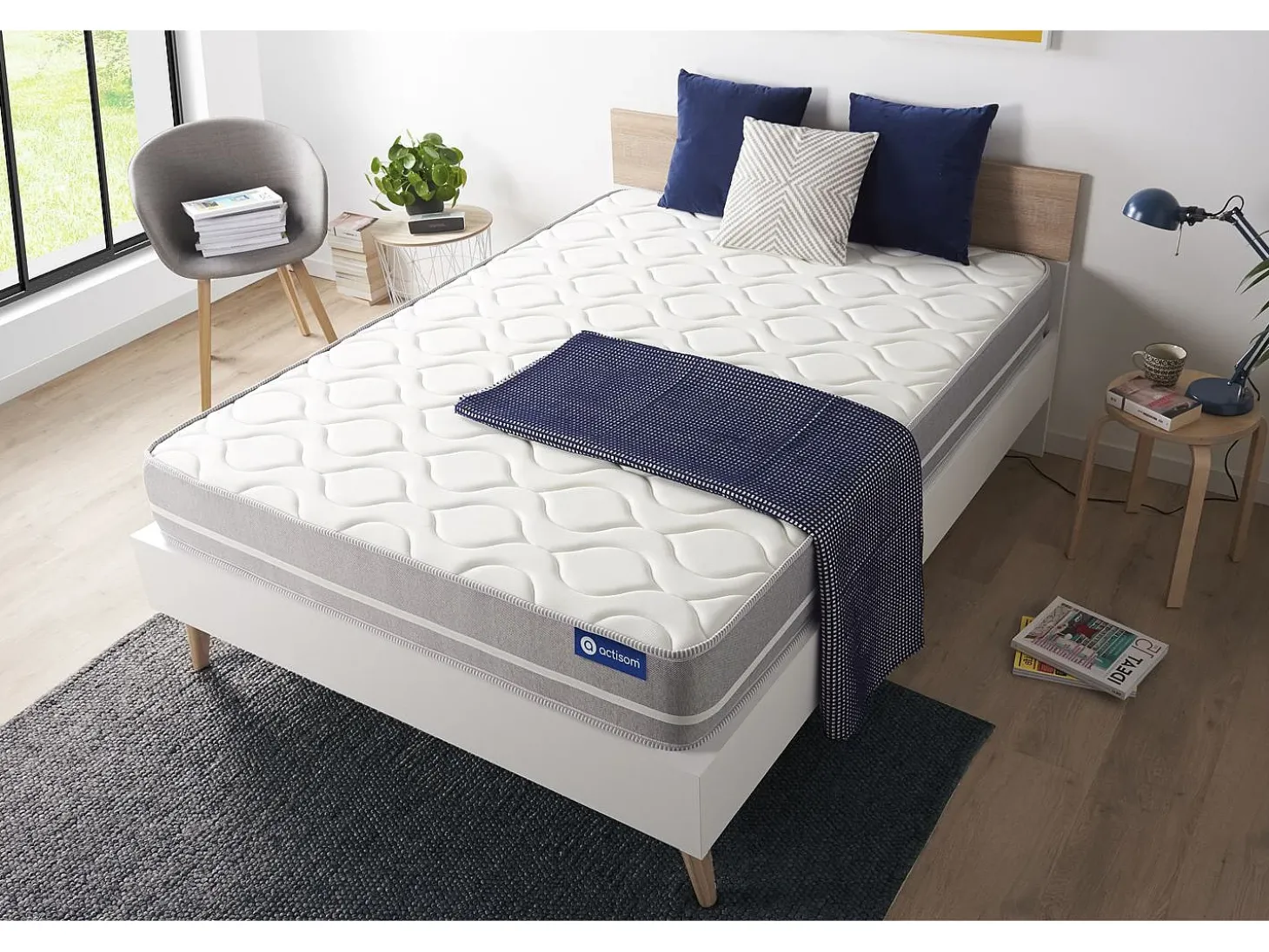 Colchão ACTISOM Actilatex Touch (100x210 cm - Espuma Viscoelástica- Altura: 20 cm)