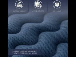 Colchão casal 180x200 cm Waterfoam Antialérgico | Altura 20 cm | Classe 1 | Firmeza Média | Antibacteriano | Fabricado na Itália