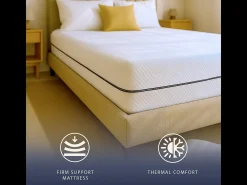 Colchão casal 180x200 Espuma H14cm Ortopédico Antiácaros 100% Feito na Itália