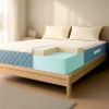 Colchão casal 180x200 Waterfoam ortopédico | Altura 21 cm | Espuma losangular 2 cm | Classe 1 | Ergonómico e respirável | Produzido em Itália