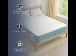 Colchão casal 180x200 Waterfoam ortopédico | Altura 21 cm | Espuma losangular 2 cm | Classe 1 | Ergonómico e respirável | Produzido em Itália