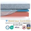 Colchão de 2 lugares Ondine 160x200 - Espuma viscoelástica 60 kg/m³ de alta densidade enriquecida com microcápsulas de gel refrescante