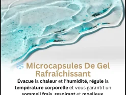 Colchão de 2 lugares Ondine 160x200 - Espuma viscoelástica 60 kg/m³ de alta densidade enriquecida com microcápsulas de gel refrescante