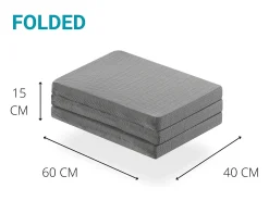 Colchão de berço de viagem dobrável 120x60 cm, Colchão de espuma, 5 cm de espessura, Dobrável, 3 peças, Colchão de berço, 3 peças