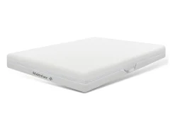 Colchão de espuma - 140 x 200 cm - Colchão de conforto de 7 zonas com alças e capa lavável - branco