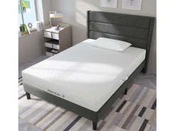 Colchão de espuma - 90 x 200 cm - colchão de conforto de 7 zonas com alças e capa lavável - branco