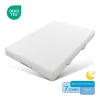 Colchão de espuma - 160 x 200 cm - colchão de conforto de 7 zonas com alças e capa lavável - branco