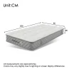 Colchão de espuma fria - 90 x 200 cm - altura 20 cm - com núcleo de molas - Espuma + Mola - branco