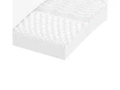 Colchão de espuma 90x190 cm 7 zonas dureza 20 ILD branco