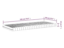 Colchão de espuma 90x190 cm 7 zonas dureza 20 ILD branco