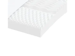 Colchão de espuma 90x200 cm 7 zonas dureza 20 ILD branco
