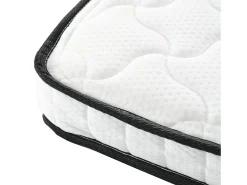 Colchão de molas 90 x 190 cm - 12 cm de espessura - Firmeza H3 - Branco