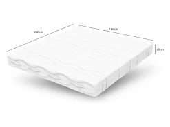 Colchão de molas ensacadas H3 de 180x200 cm, 7 zonas ergonômicas, 20 cm de altura, certificado Öko-Tex - Conforto ideal e suporte firme para um sono melhor.