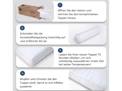 Colchão de molas ensacadas H3 de 180x200 cm, 7 zonas ergonômicas, 20 cm de altura, certificado Öko-Tex - Conforto ideal e suporte firme para um sono melhor.