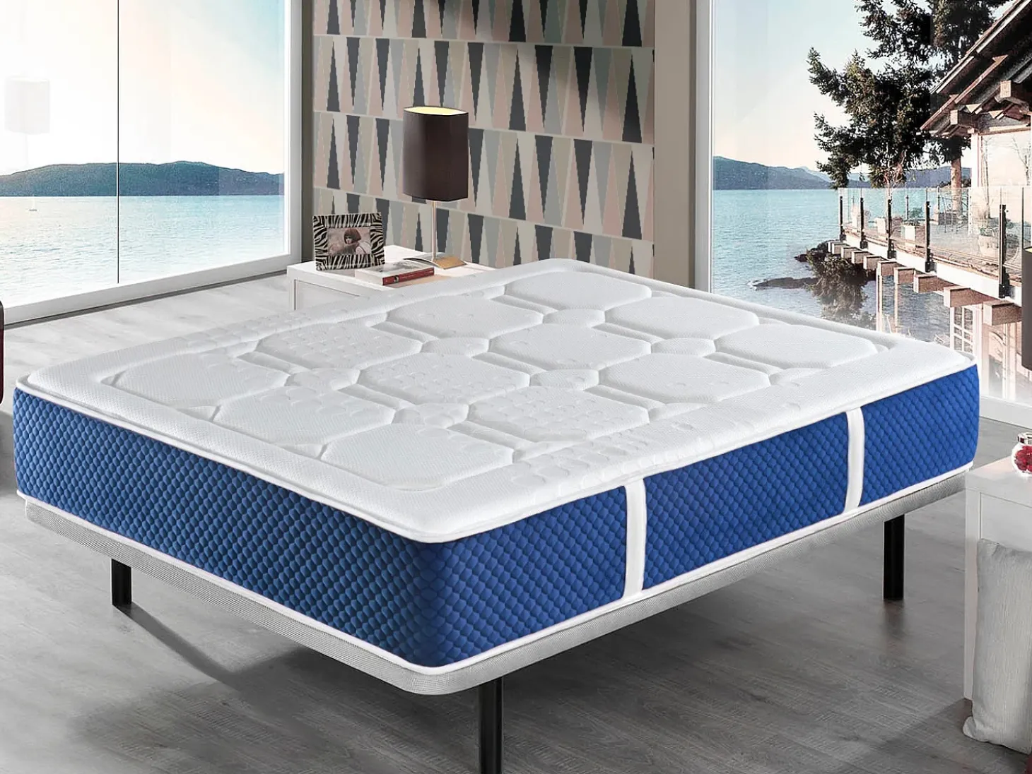Colchão de molas ensacadas IVORY SPRING 90x190 cm - altura 30 cm. Fabricado na Europa