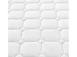 Colchão de molas 90x200 cm espuma espessura 25 cm - dureza H3 - capa acolchoada em microfibra - Branco