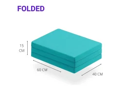 Colchão dobrável para berço de viagem LULÚ – Espuma HR D23, 120x60 cm, 5 cm de espessura, tecido 3D respirável e confortável