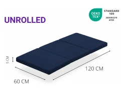Colchão dobrável para berço de viagem DREMI – Espuma HR D23, 120x60 cm, 5 cm de espessura, tecido 3D respirável e confortável