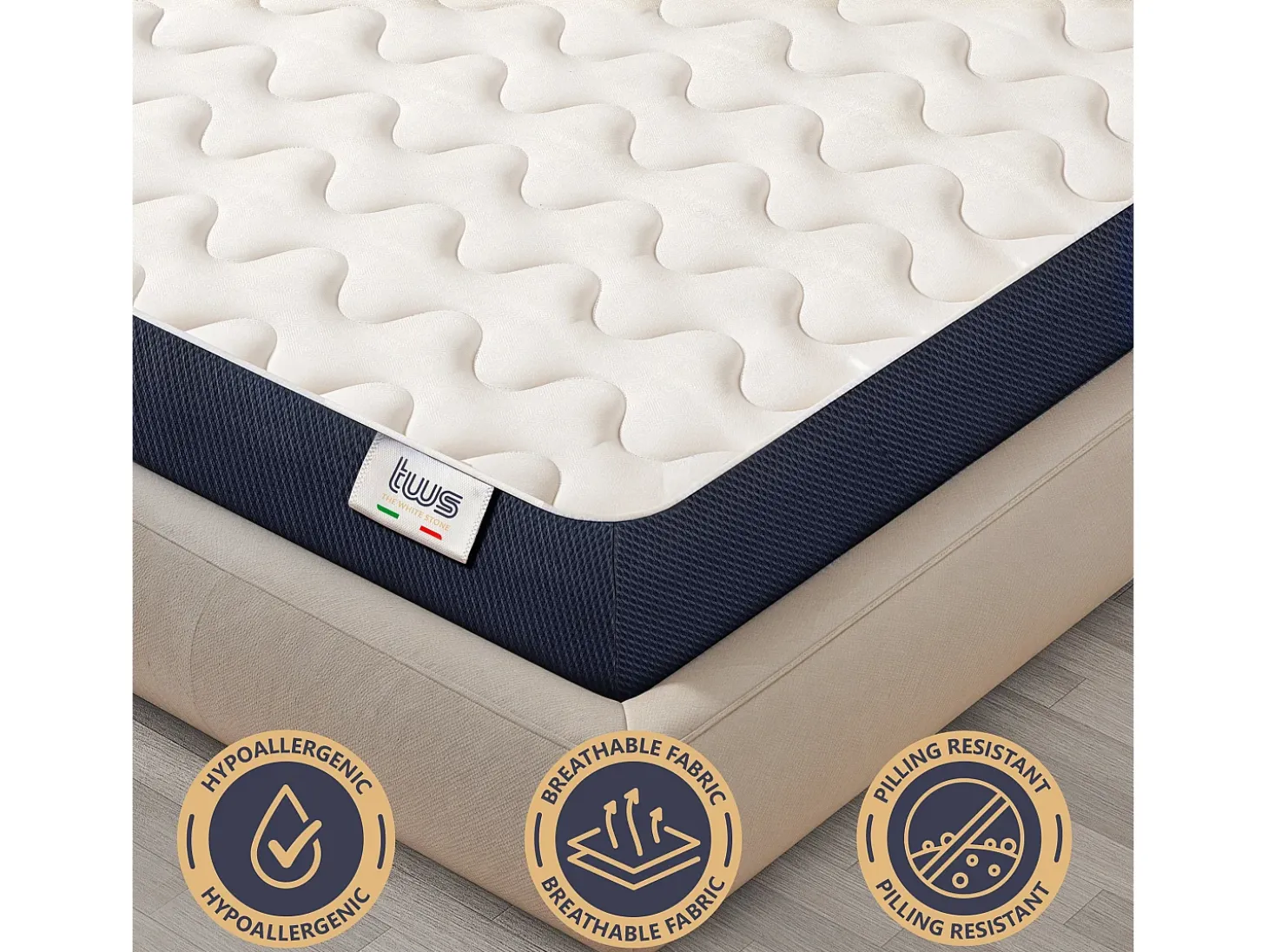 COLCHÃO ESSENTIAL 180 X 200 Waterfoam HIPOALERGÉNICO 10CM made in Italy