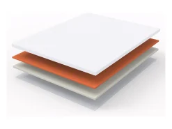 Colchão H3 confortável, suporte médio, certificado Eco-Tex, lavável, 5 cm de altura, tamanho 180x200 cm, espuma laranja, colchão branco.