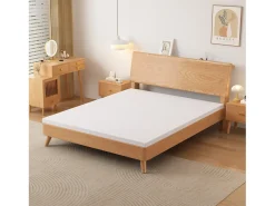 Colchão H3 confortável, suporte médio, certificado Eco-Tex, lavável, 5 cm de altura, tamanho 180x200 cm, espuma laranja, colchão branco.