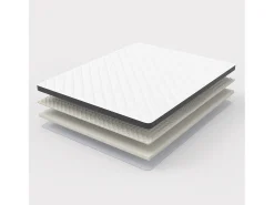Colchão H3 confortável, suporte médio, certificado Eco-Tex, 7 cm de altura, tamanho 180x200 cm, espuma de 7 zonas, suporte eficaz para a região lombar.