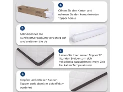Colchão H3 confortável, suporte médio, certificado Eco-Tex, 7 cm de altura, tamanho 180x200 cm, espuma de 7 zonas, suporte eficaz para a região lombar.