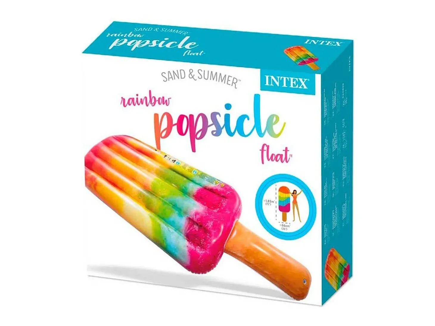 Colchão Inflável Multicolorido "Picolé Esquimó" 191x76 cm PVC com Remendo Reparador
